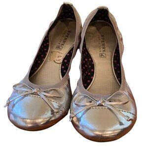 Sperry Elise Silver Ballet Flats sz 1.5 Silver Rounded Toe Shoes